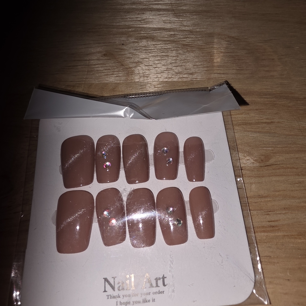 Nail Art Elegant Tan Press-On Nails